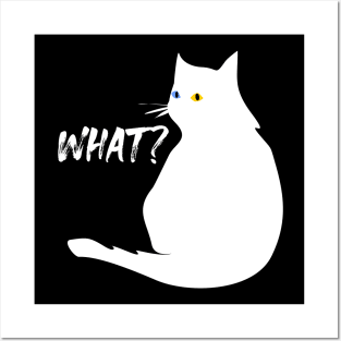 White Cat! What? Posters and Art